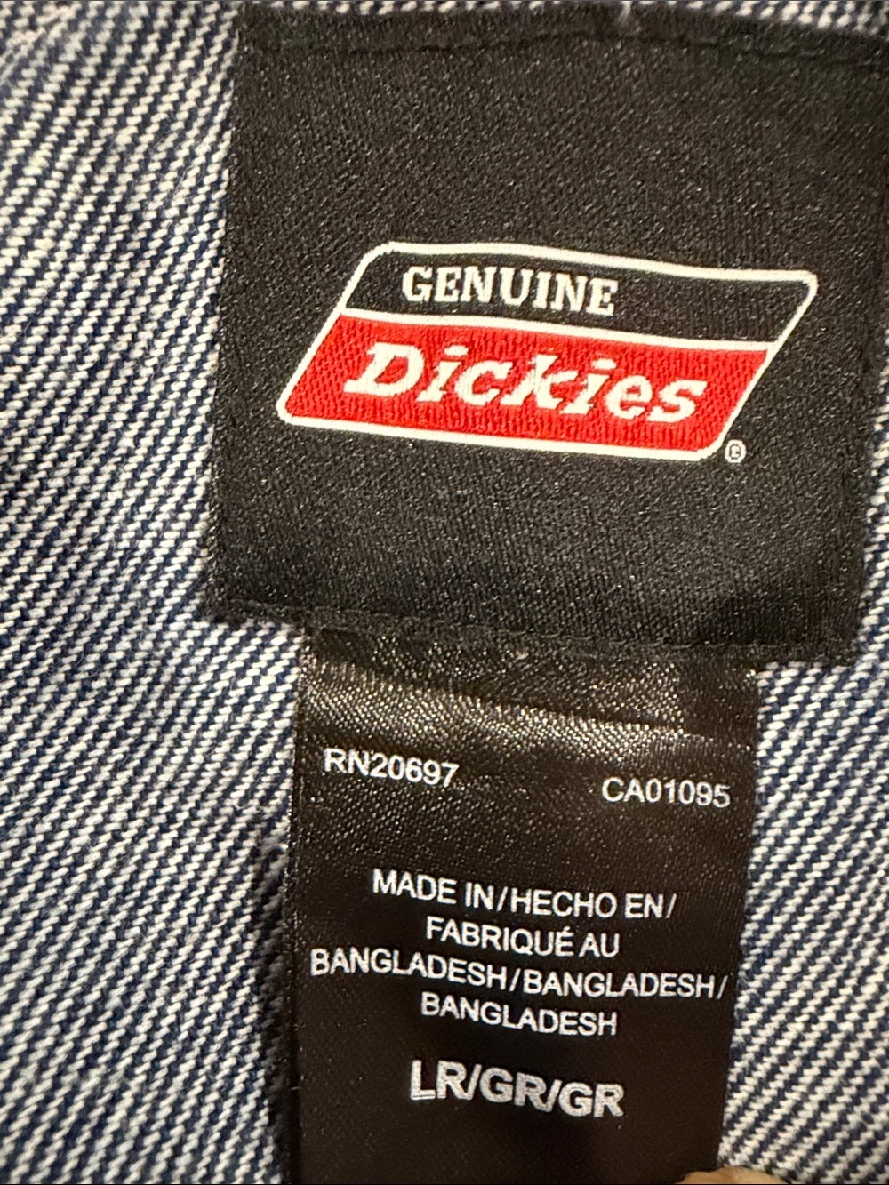Dickies Black and Red Logo Workwear bib overalls Label size large - Picture 4 of 8
